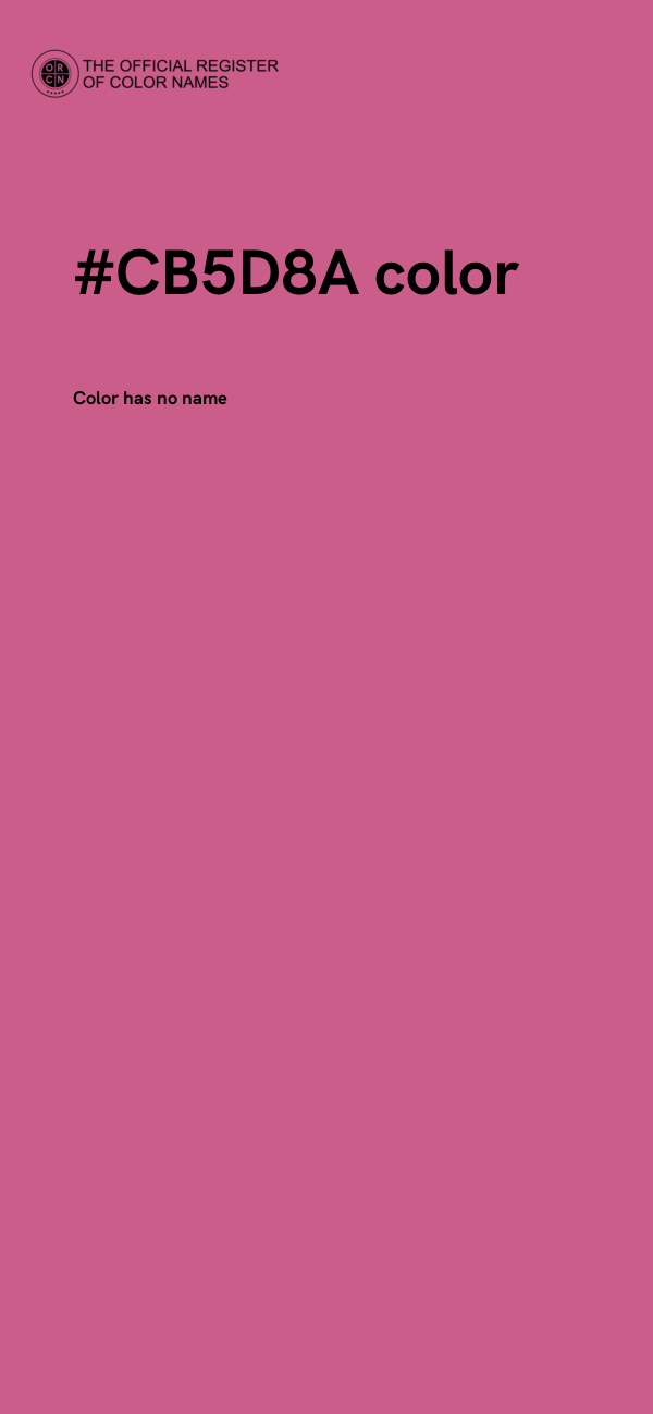 #CB5D8A color image