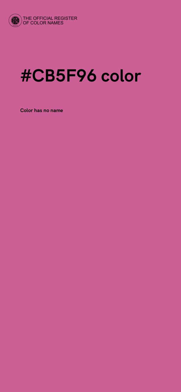 #CB5F96 color image