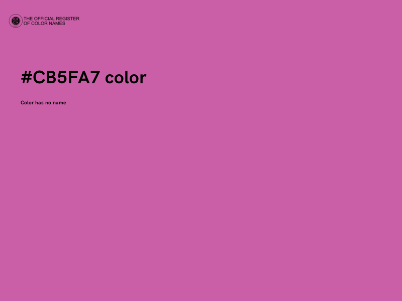 #CB5FA7 color image
