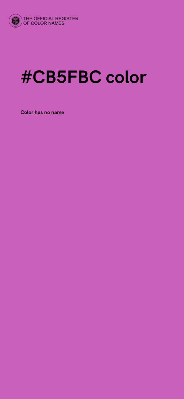 #CB5FBC color image