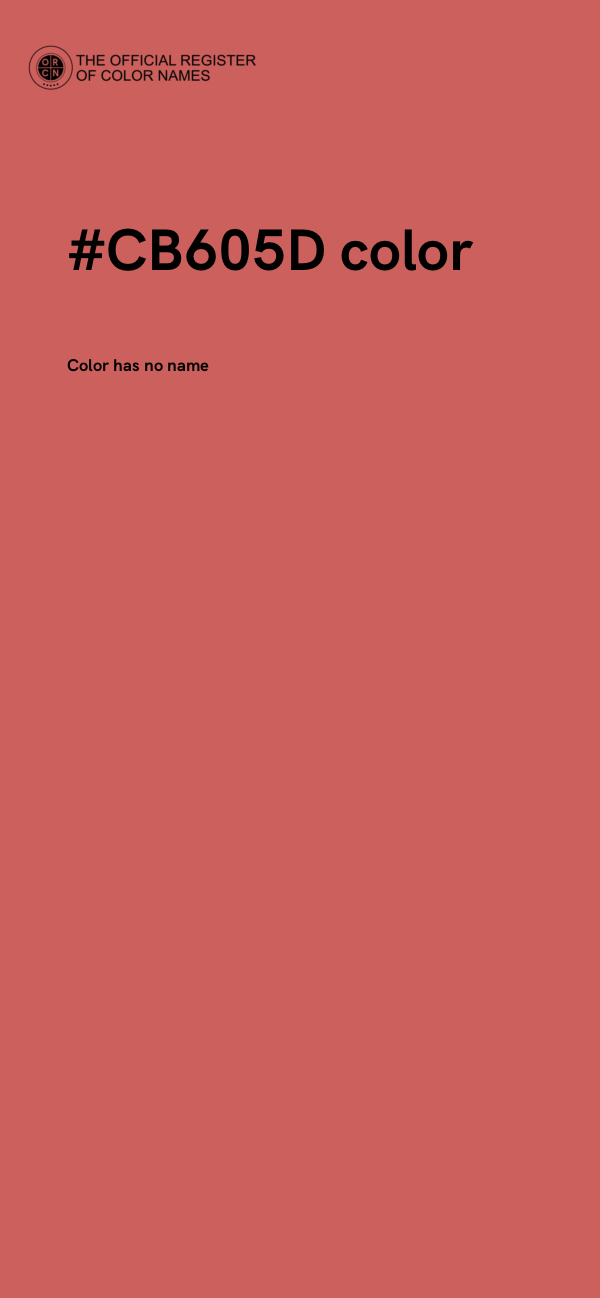 #CB605D color image