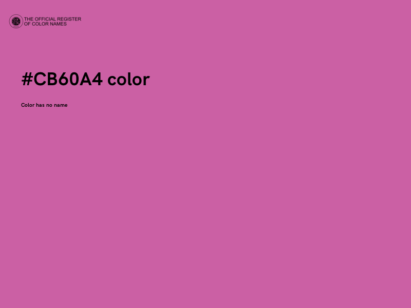 #CB60A4 color image