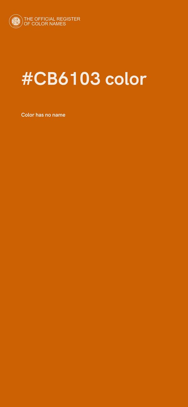 #CB6103 color image