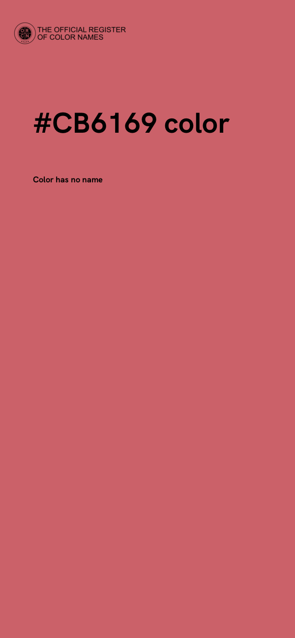 #CB6169 color image