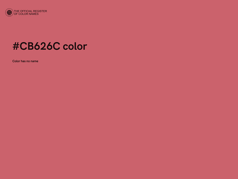 #CB626C color image