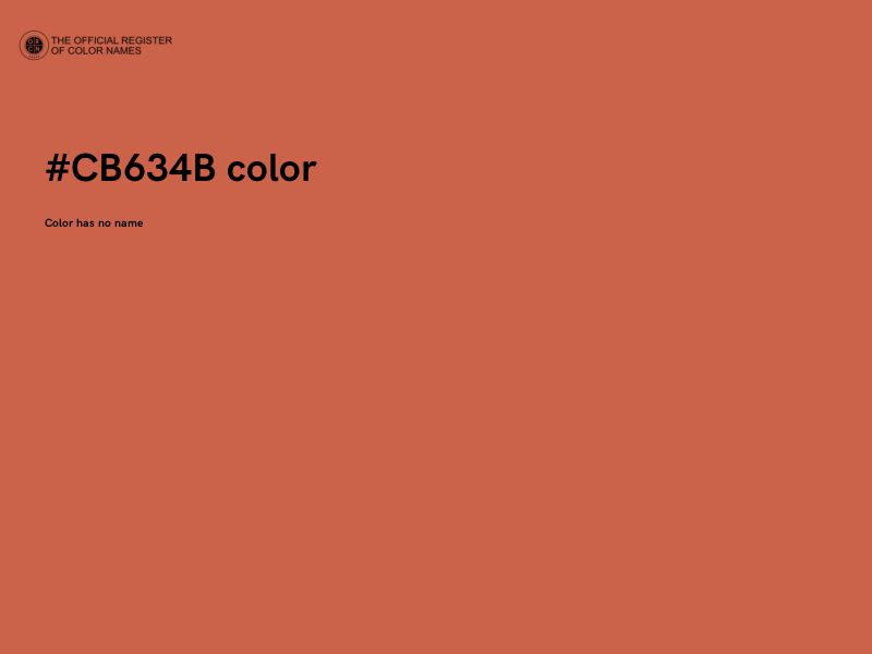 #CB634B color image