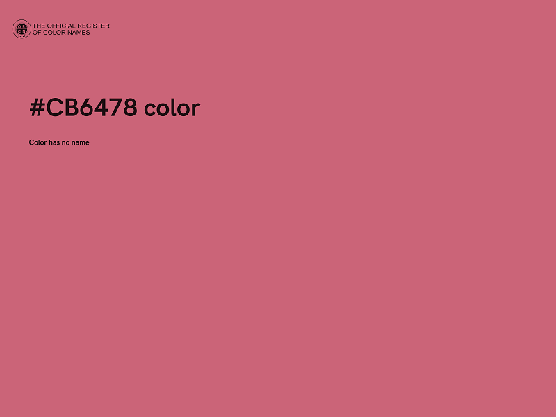 #CB6478 color image