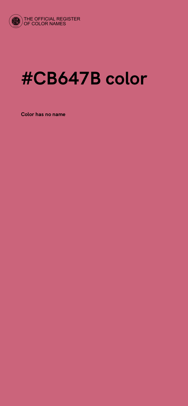 #CB647B color image