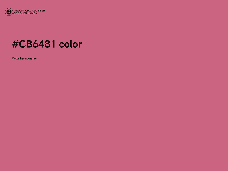 #CB6481 color image