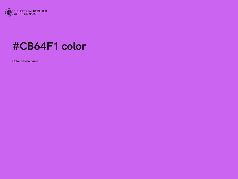 #CB64F1 color image