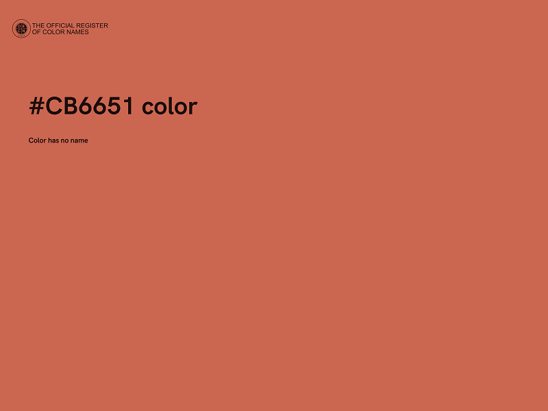 #CB6651 color image