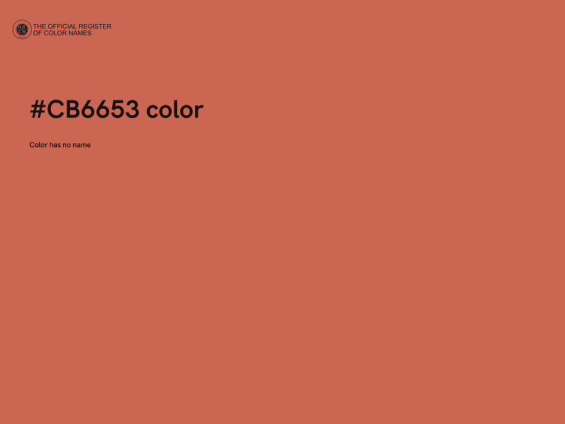 #CB6653 color image