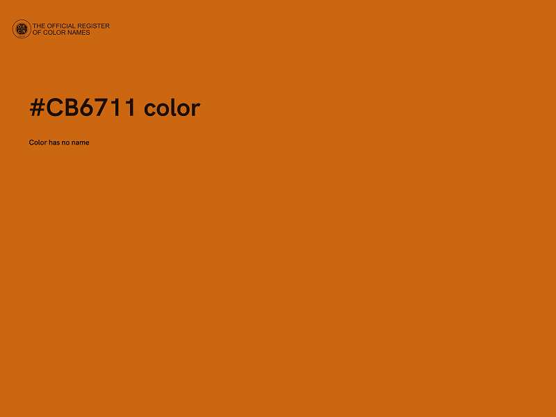 #CB6711 color image