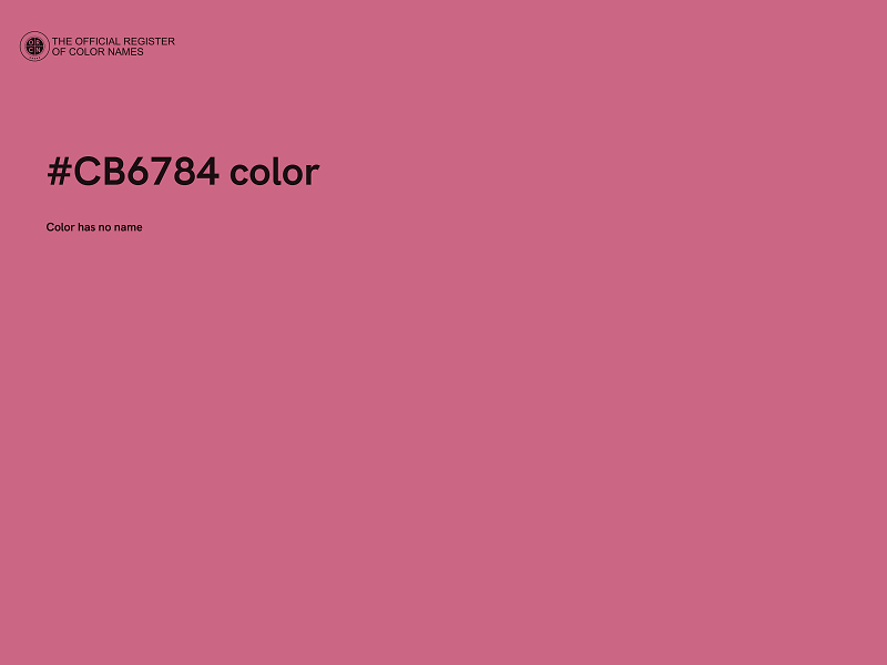#CB6784 color image