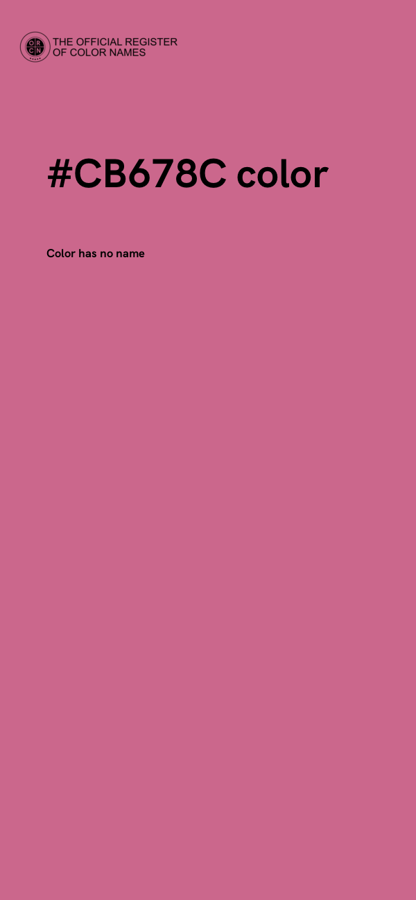 #CB678C color image