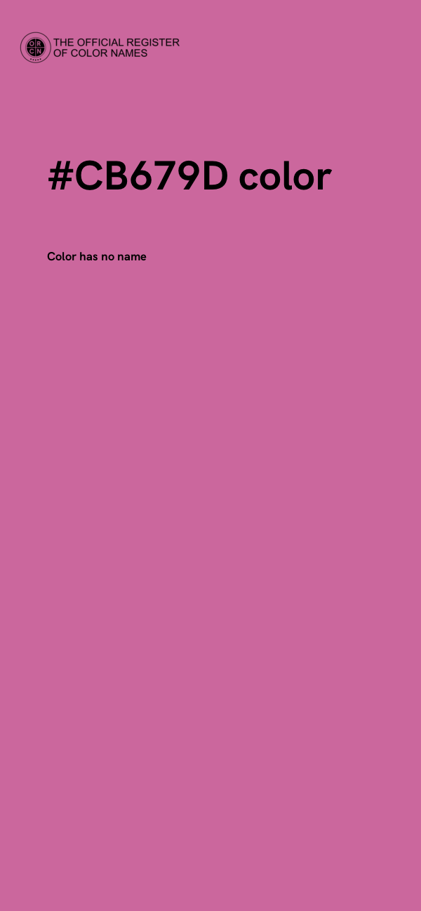 #CB679D color image