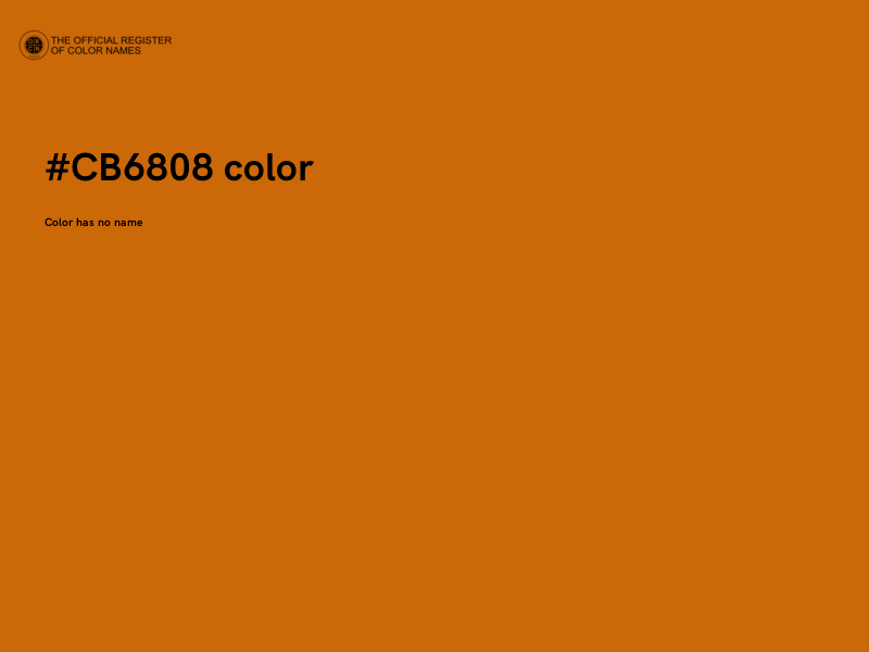 #CB6808 color image