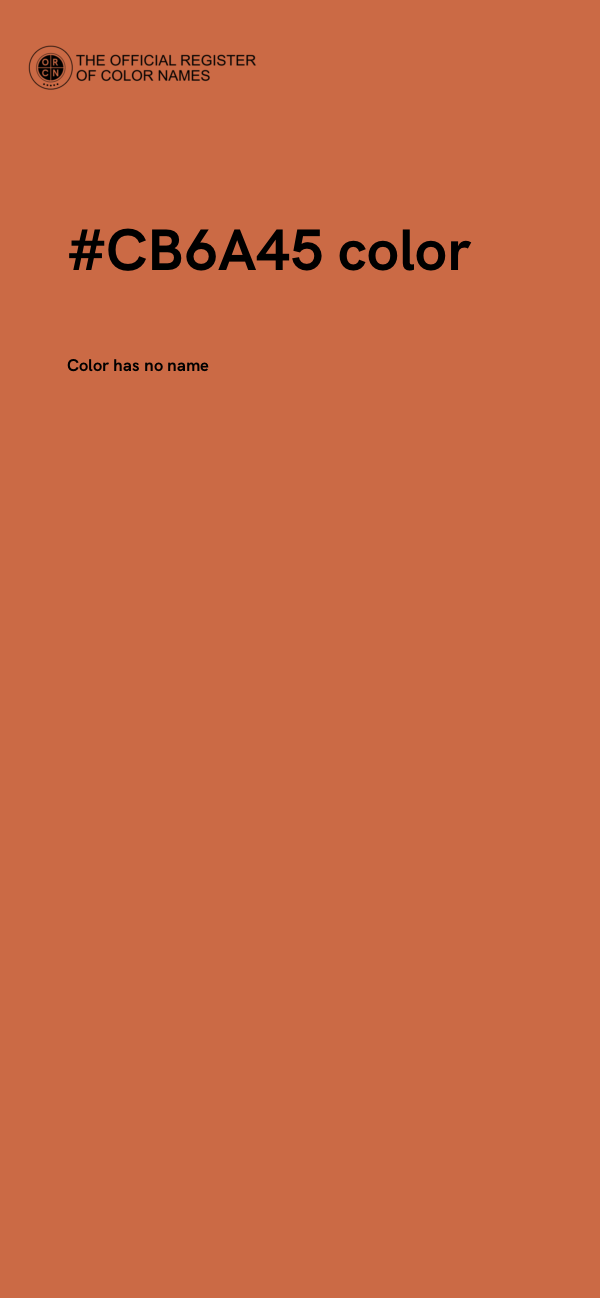 #CB6A45 color image