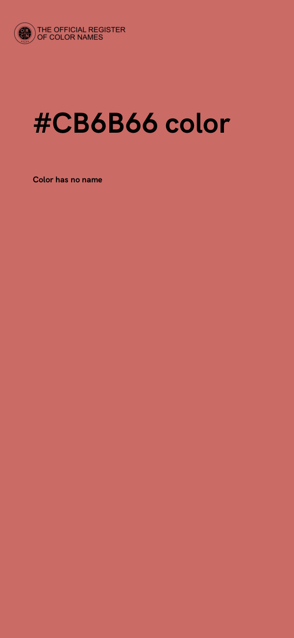#CB6B66 color image
