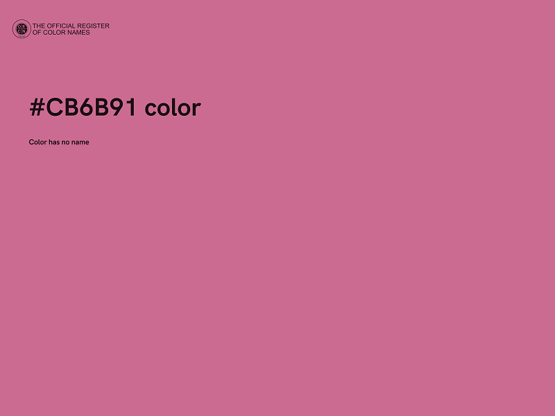 #CB6B91 color image