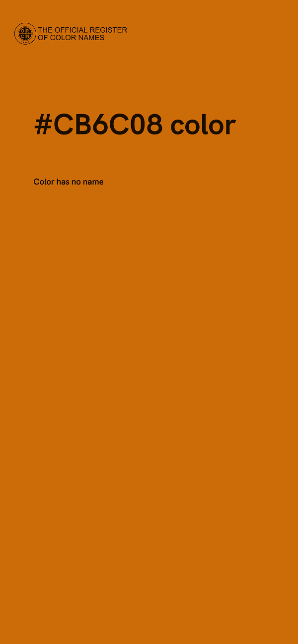#CB6C08 color image