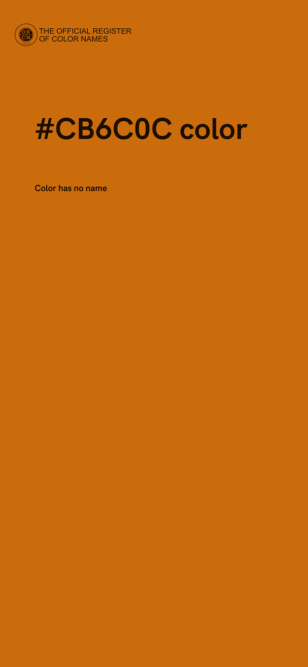#CB6C0C color image