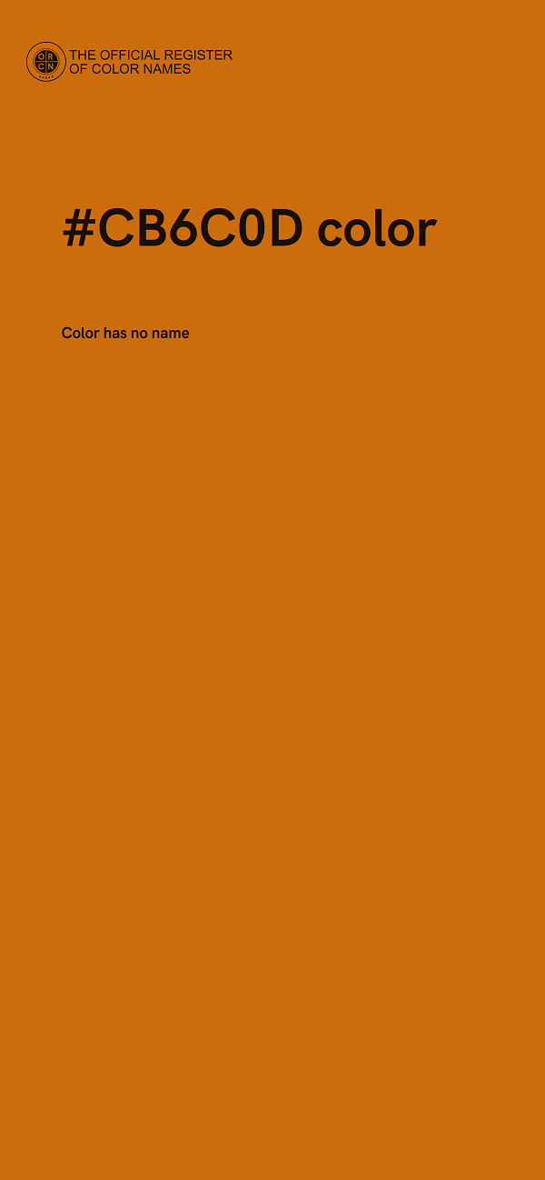 #CB6C0D color image