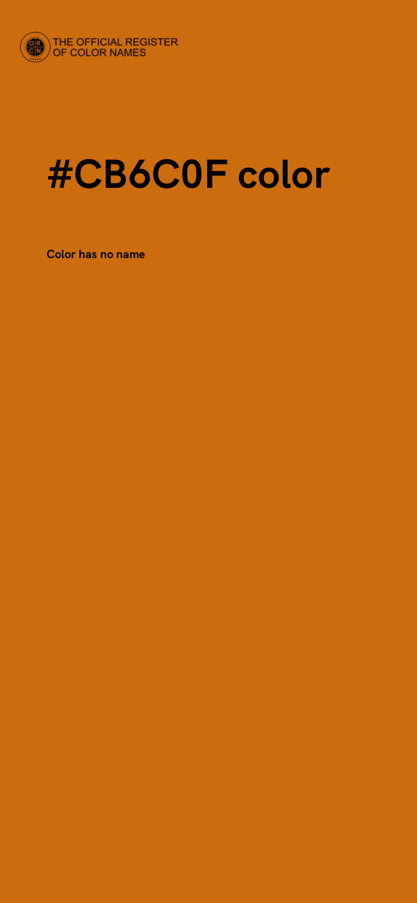 #CB6C0F color image