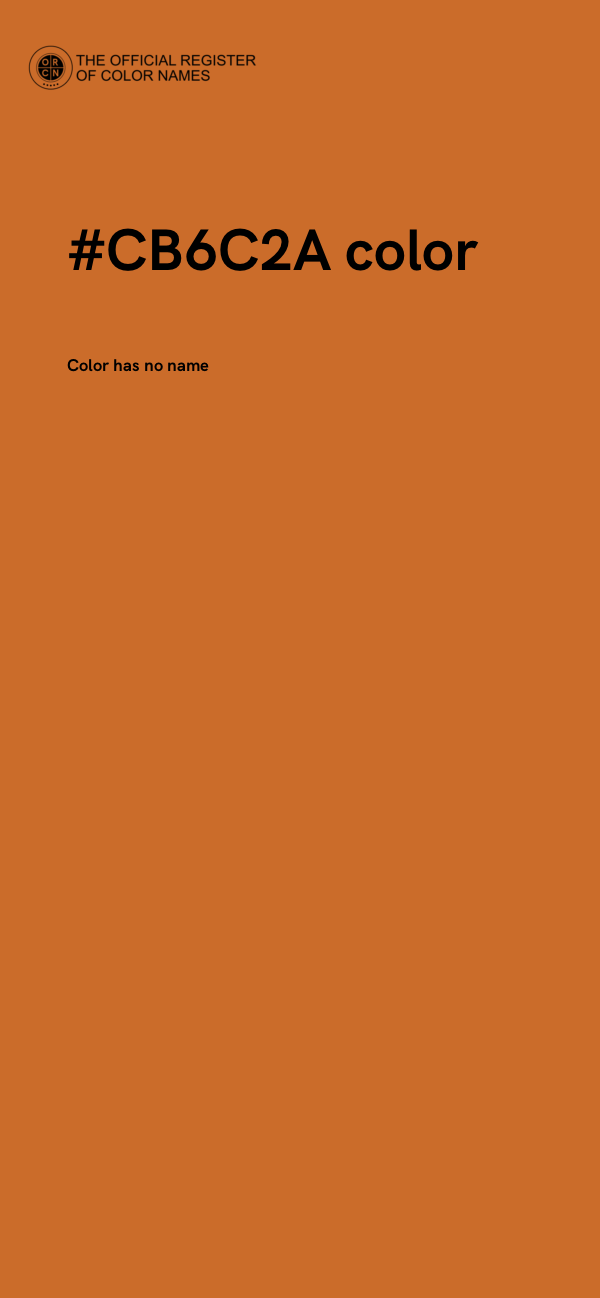 #CB6C2A color image