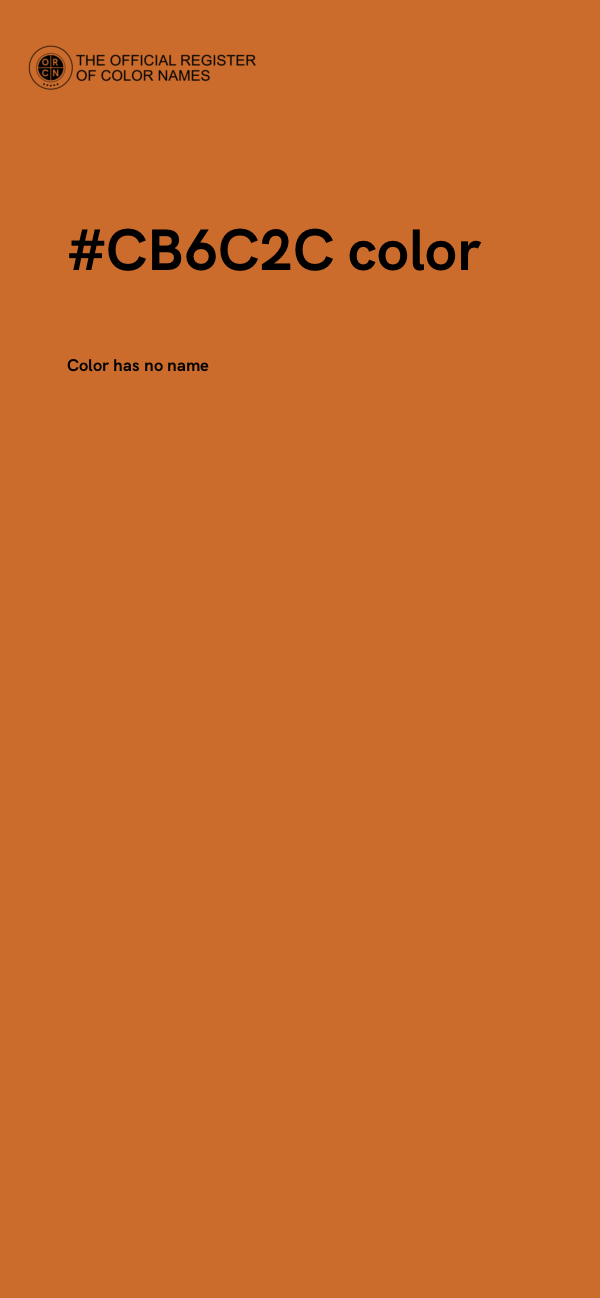 #CB6C2C color image