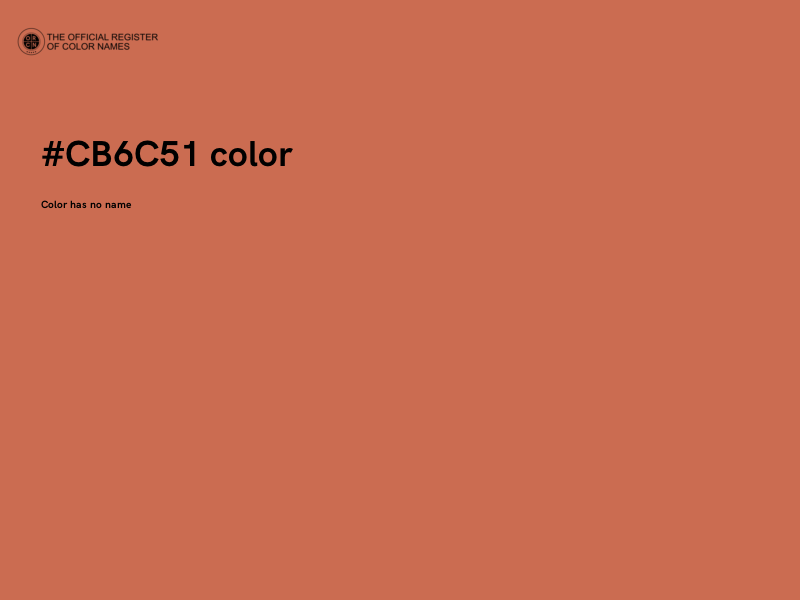 #CB6C51 color image