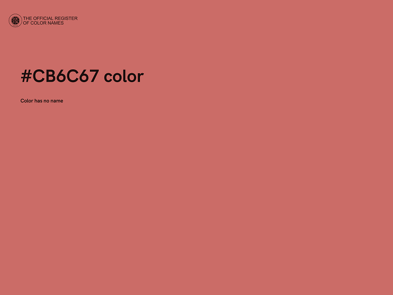 #CB6C67 color image