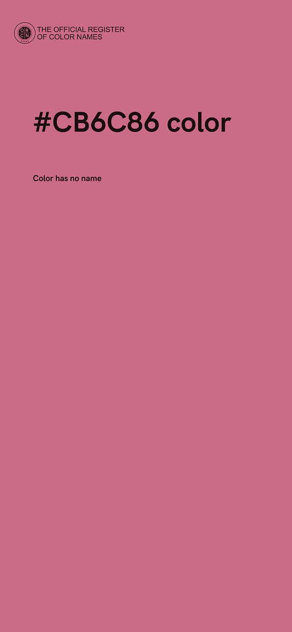 #CB6C86 color image