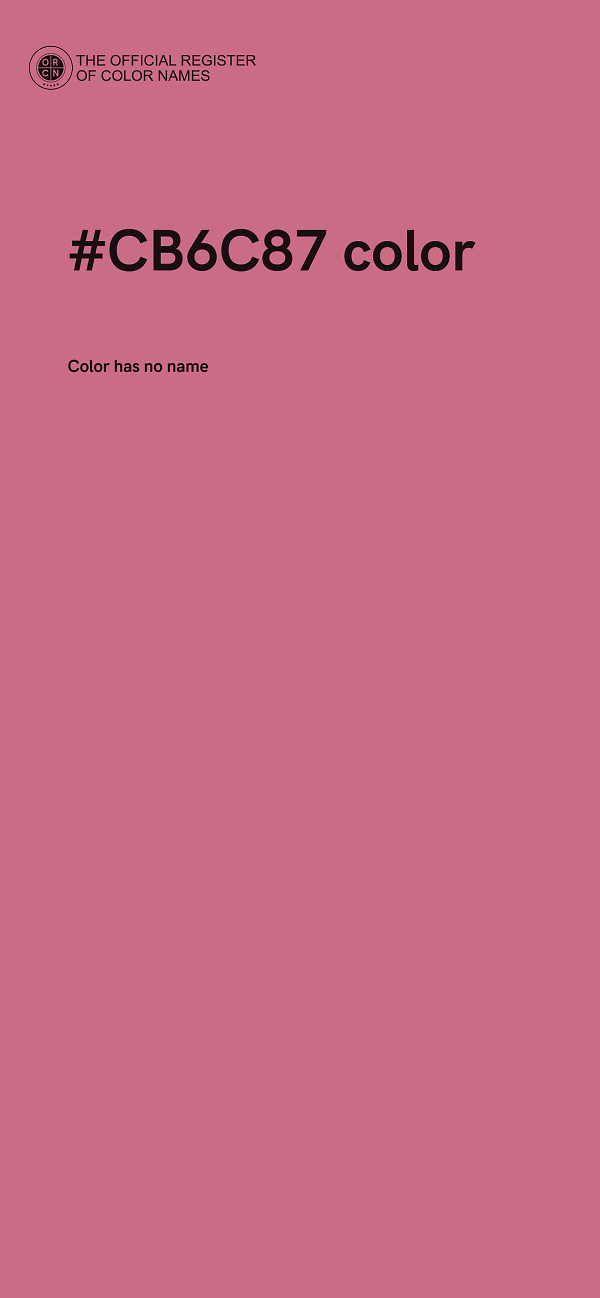 #CB6C87 color image