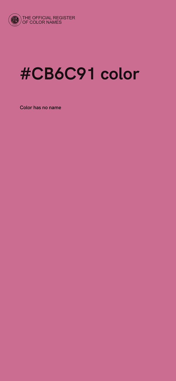 #CB6C91 color image