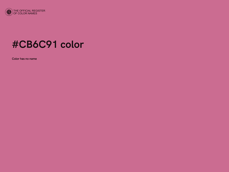 #CB6C91 color image