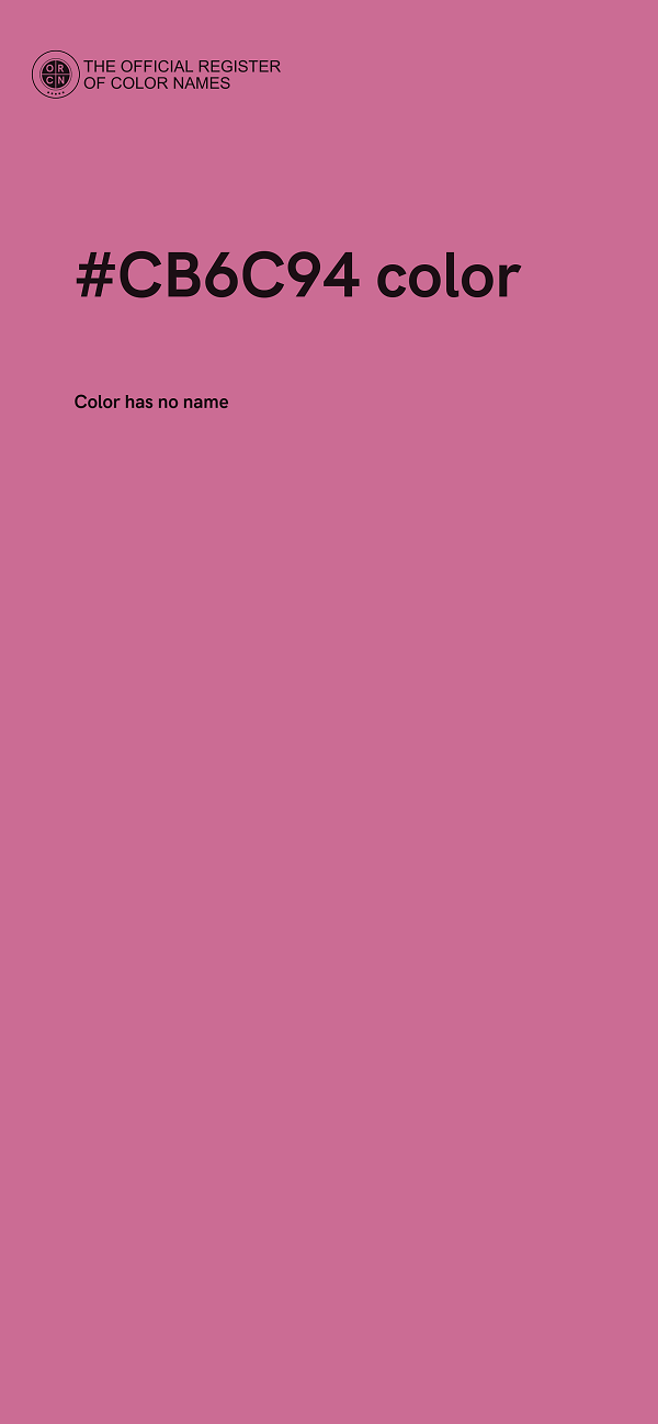 #CB6C94 color image
