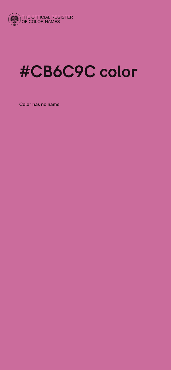 #CB6C9C color image