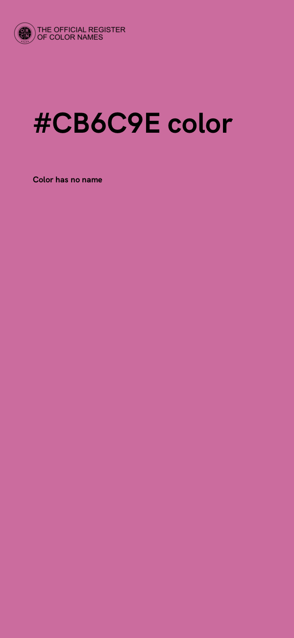 #CB6C9E color image