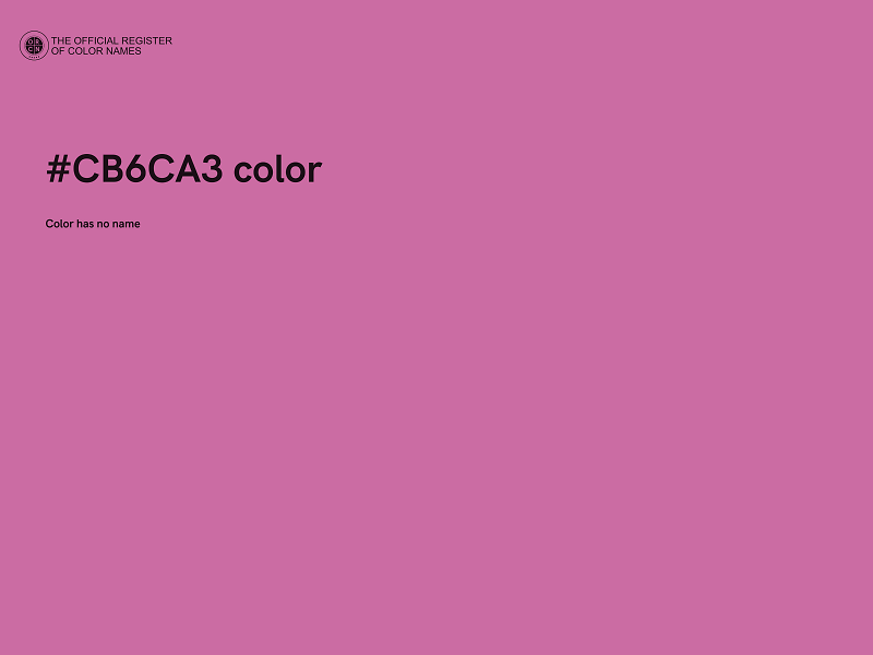 #CB6CA3 color image