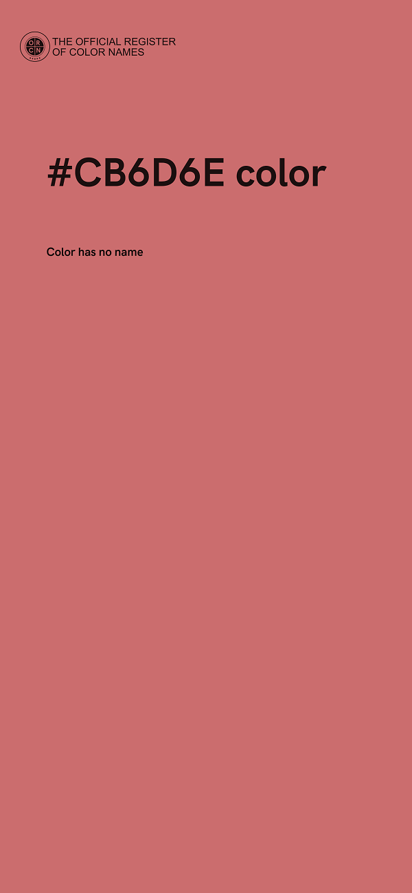 #CB6D6E color image