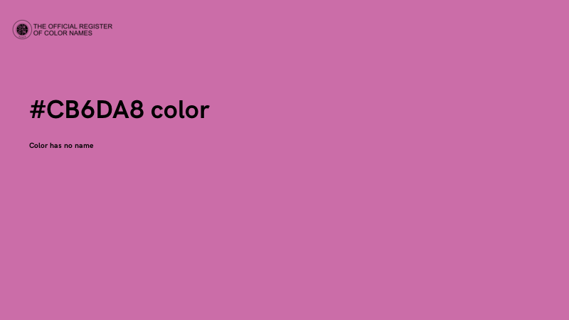 #CB6DA8 color image