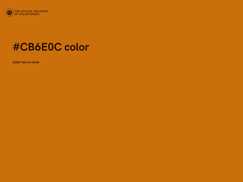 #CB6E0C color image