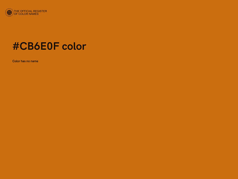 #CB6E0F color image