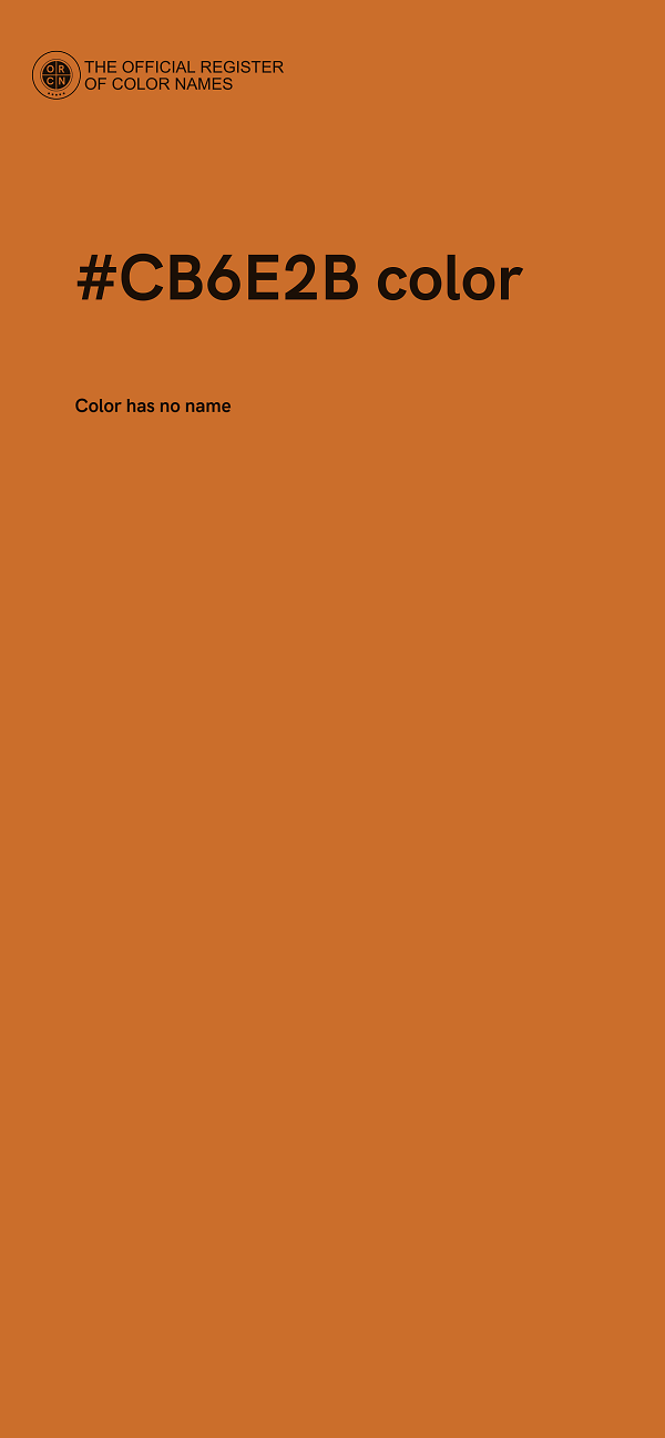 #CB6E2B color image