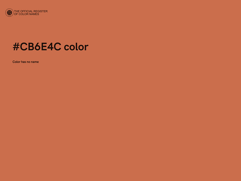 #CB6E4C color image