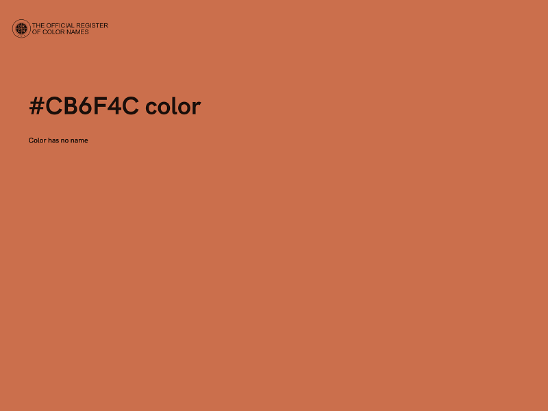 #CB6F4C color image