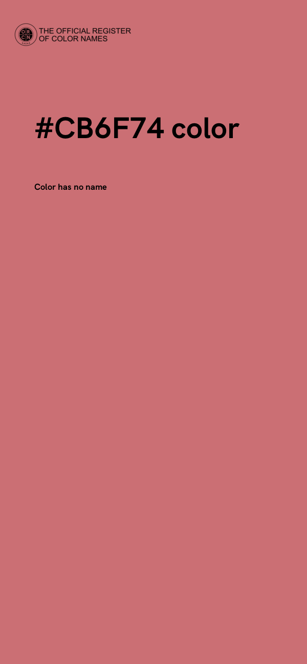 #CB6F74 color image