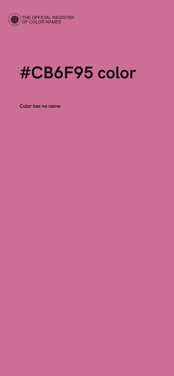 #CB6F95 color image