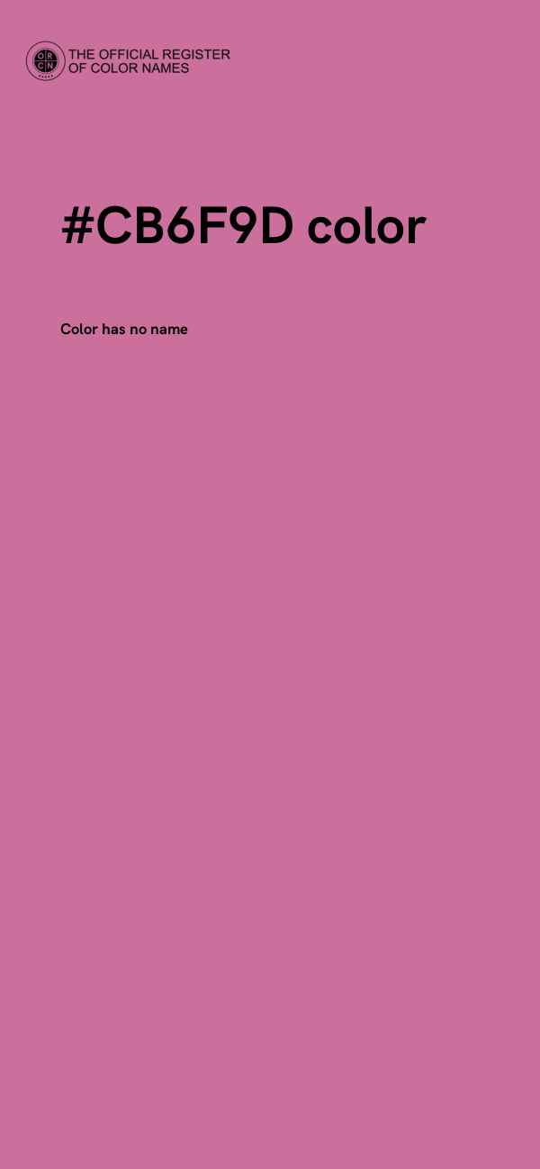 #CB6F9D color image
